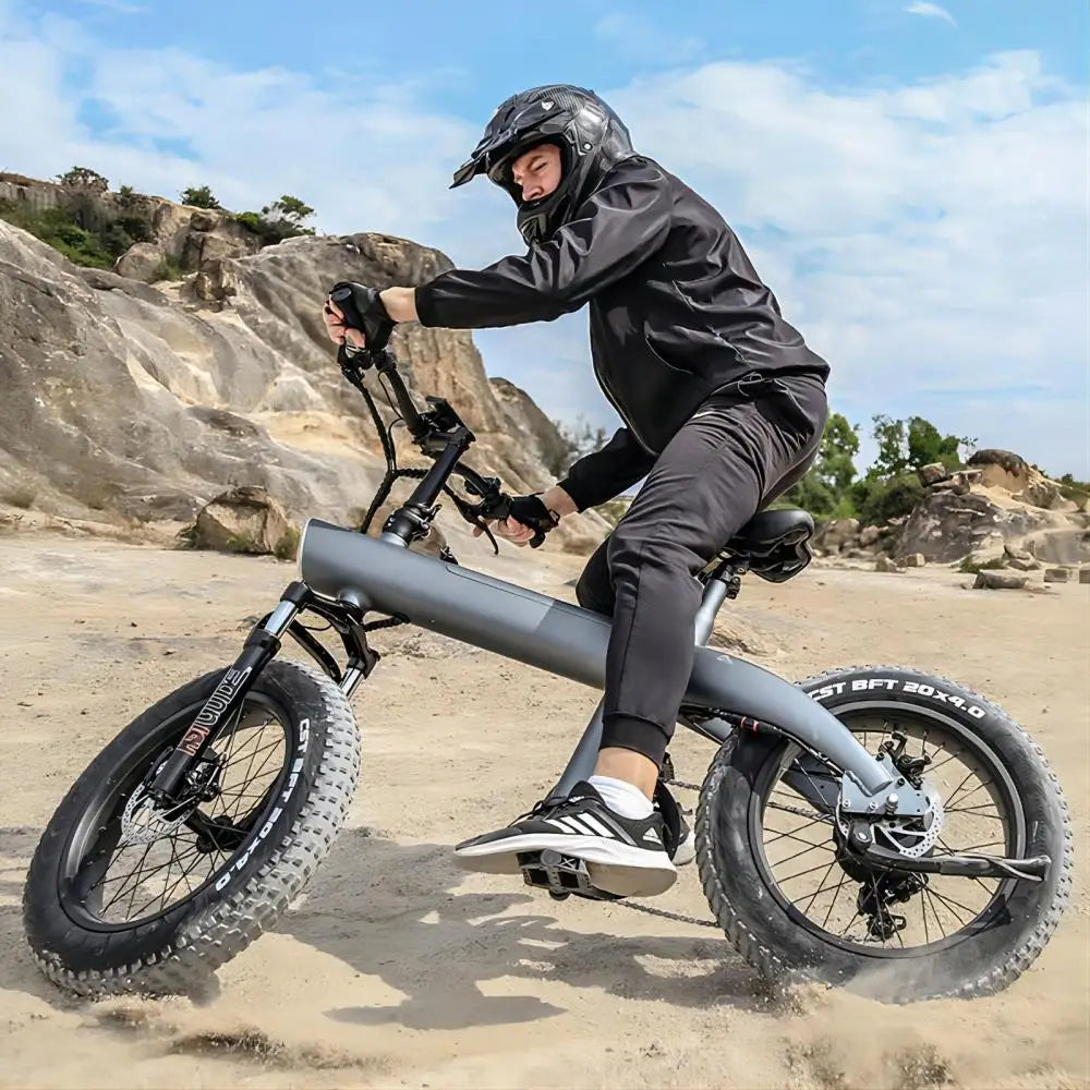 KIXIN Q3 Plus Mountain Electric Bike on rugged trail