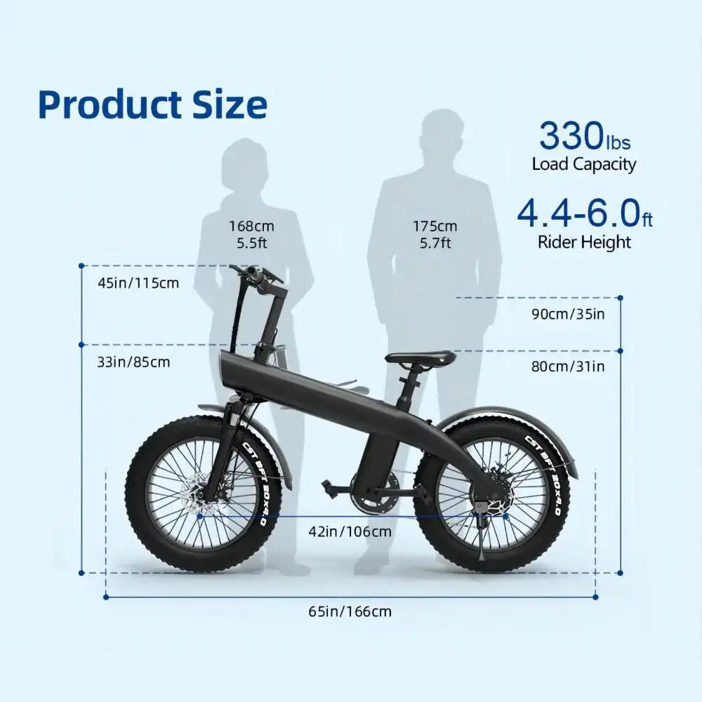 Side profile of KIXIN Q3 Plus Mountain Electric Bike