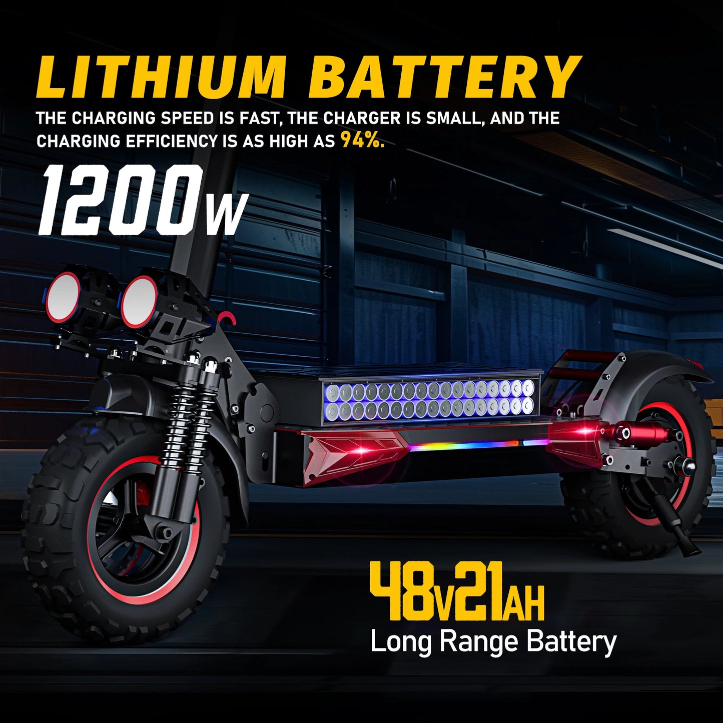 Seat and handlebar of 1200W Off-road Electric Scooter with Seat