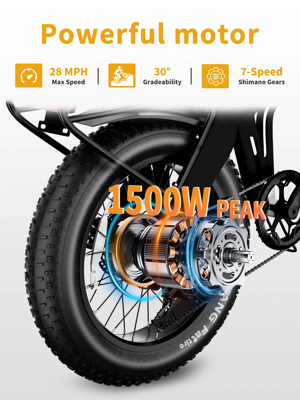 Luckep X1 Lite Folding Electric Bike for Adults 1500W Peak Black