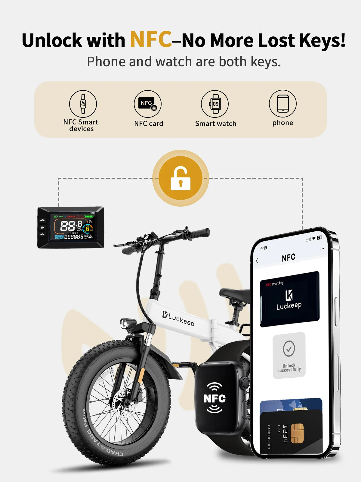 1500W Luckeep X1 Lite Folding Electric Bike on city road