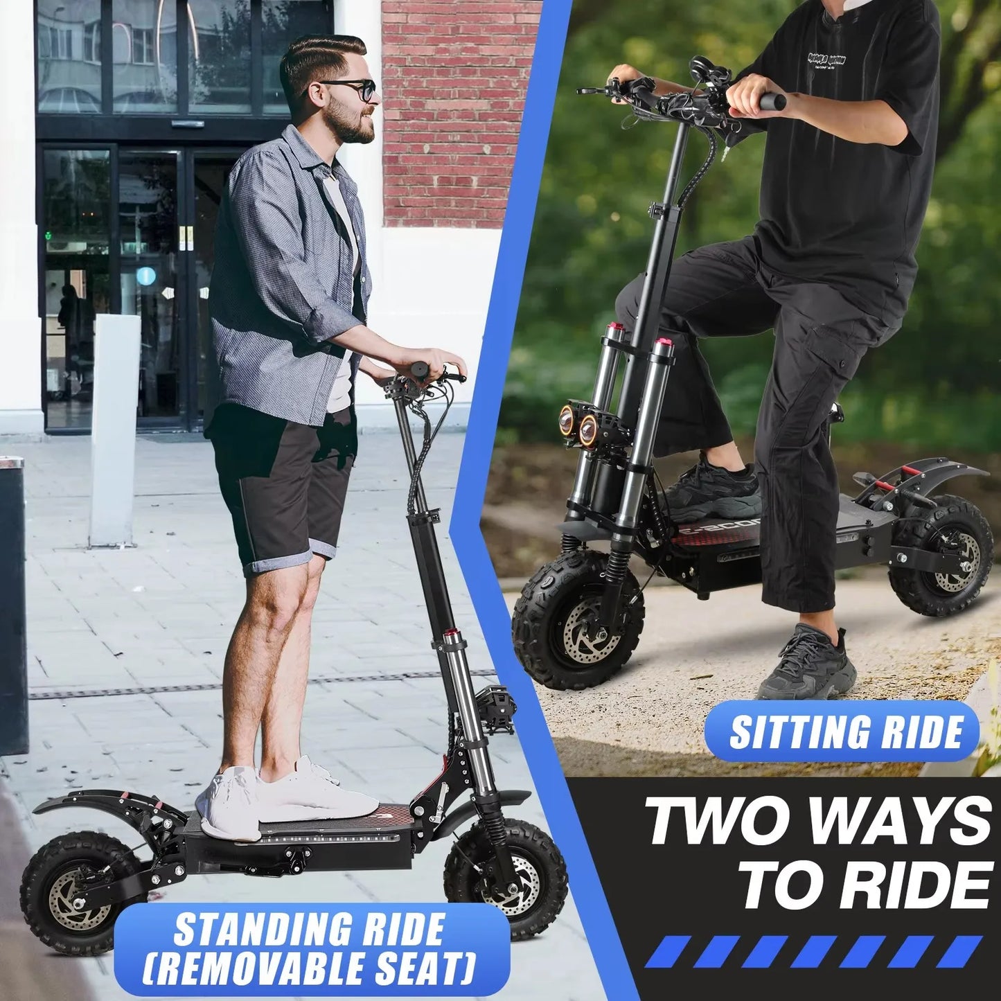 Handlebar and display of 6000W High Power Adult Electric Scooter