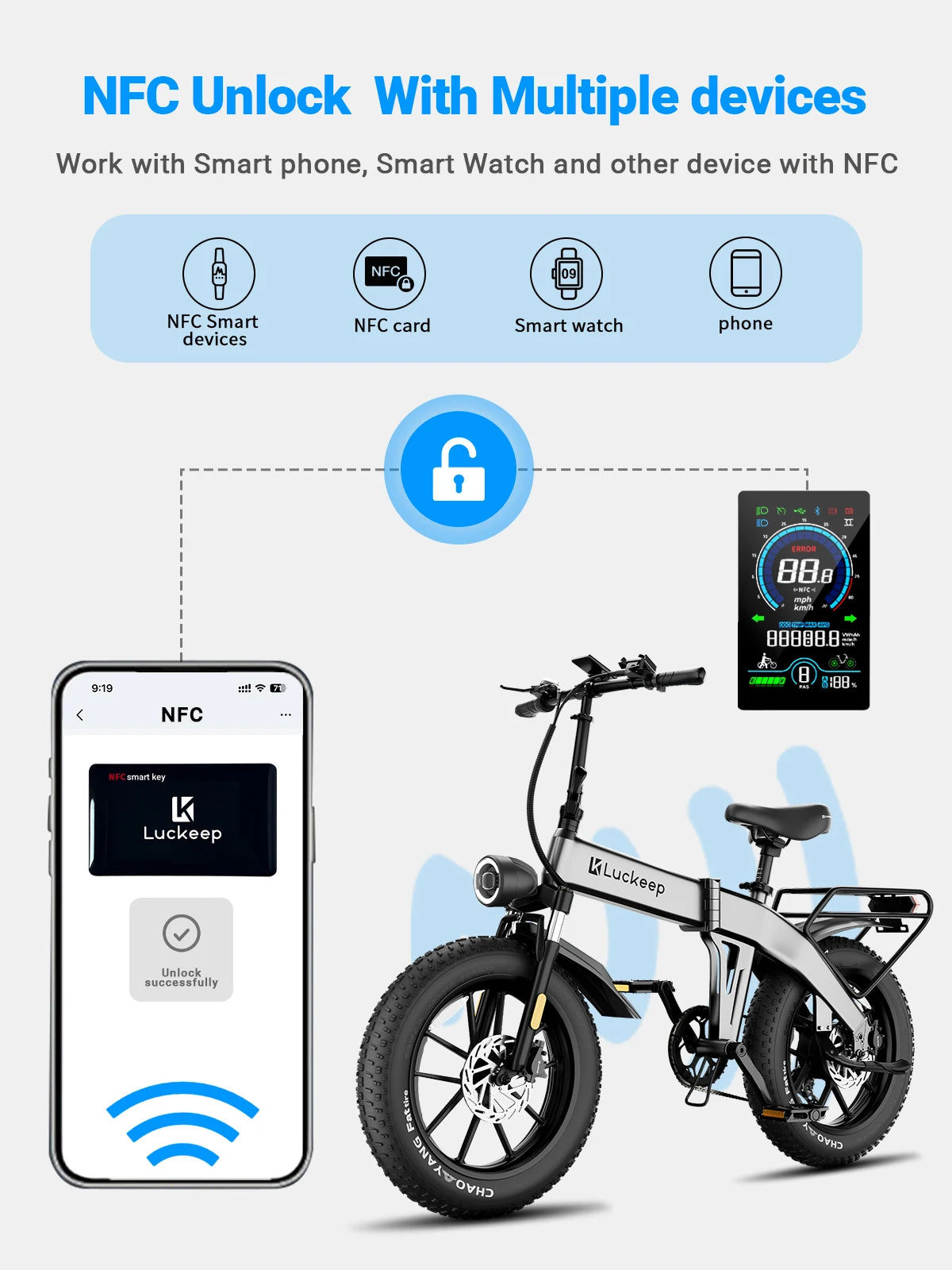 Close-up of 1500W motor on Luckeep X1 Electric Bike for Adults
