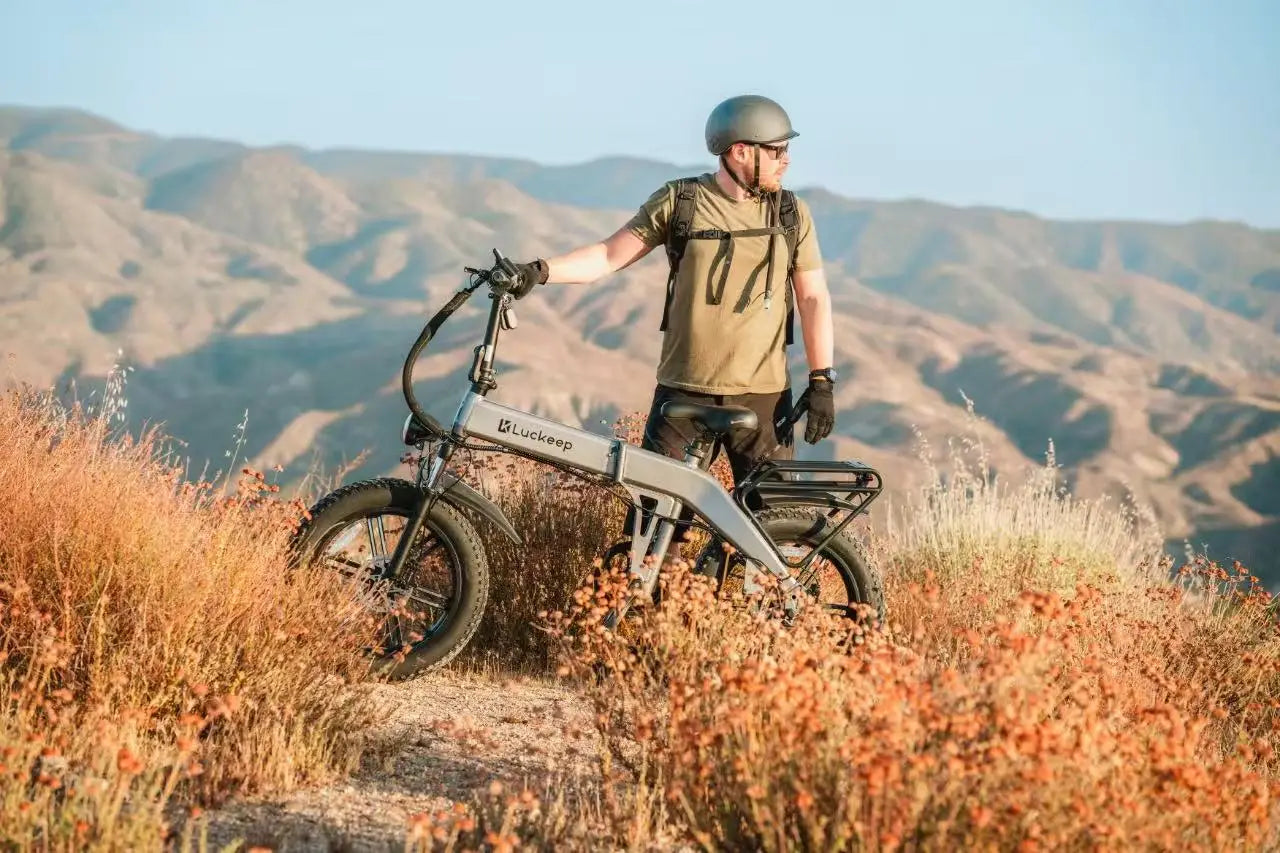 Side profile of Luckeep X1 Folding Electric Bike for Adults