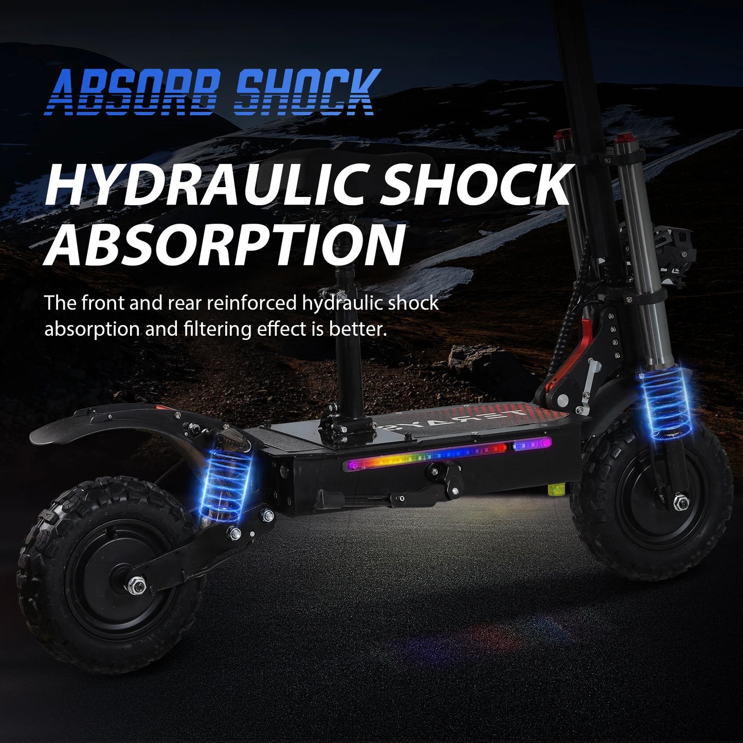 Side profile of 6000W High Power Adult Electric Scooter