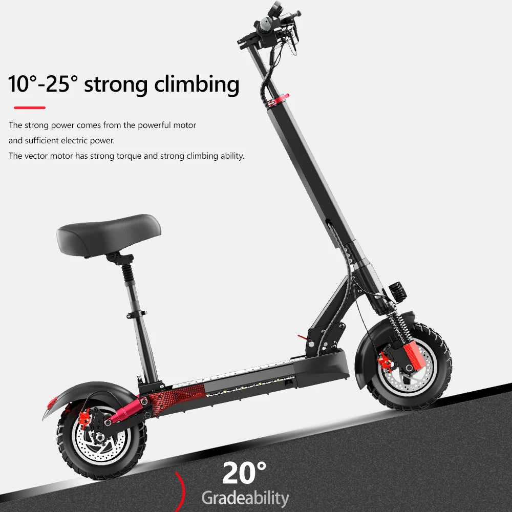 800W 48V 10INCH electric scooter on city street