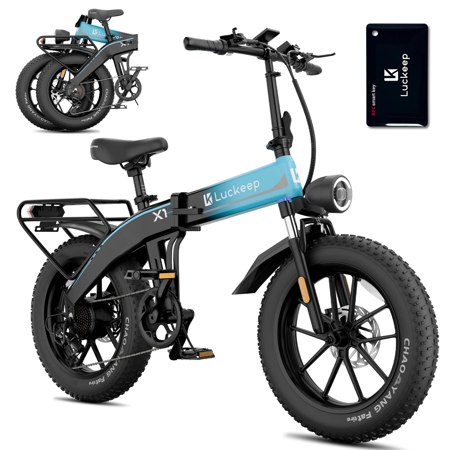 Luckeep X1 Folding Electric Bike for Adults front view