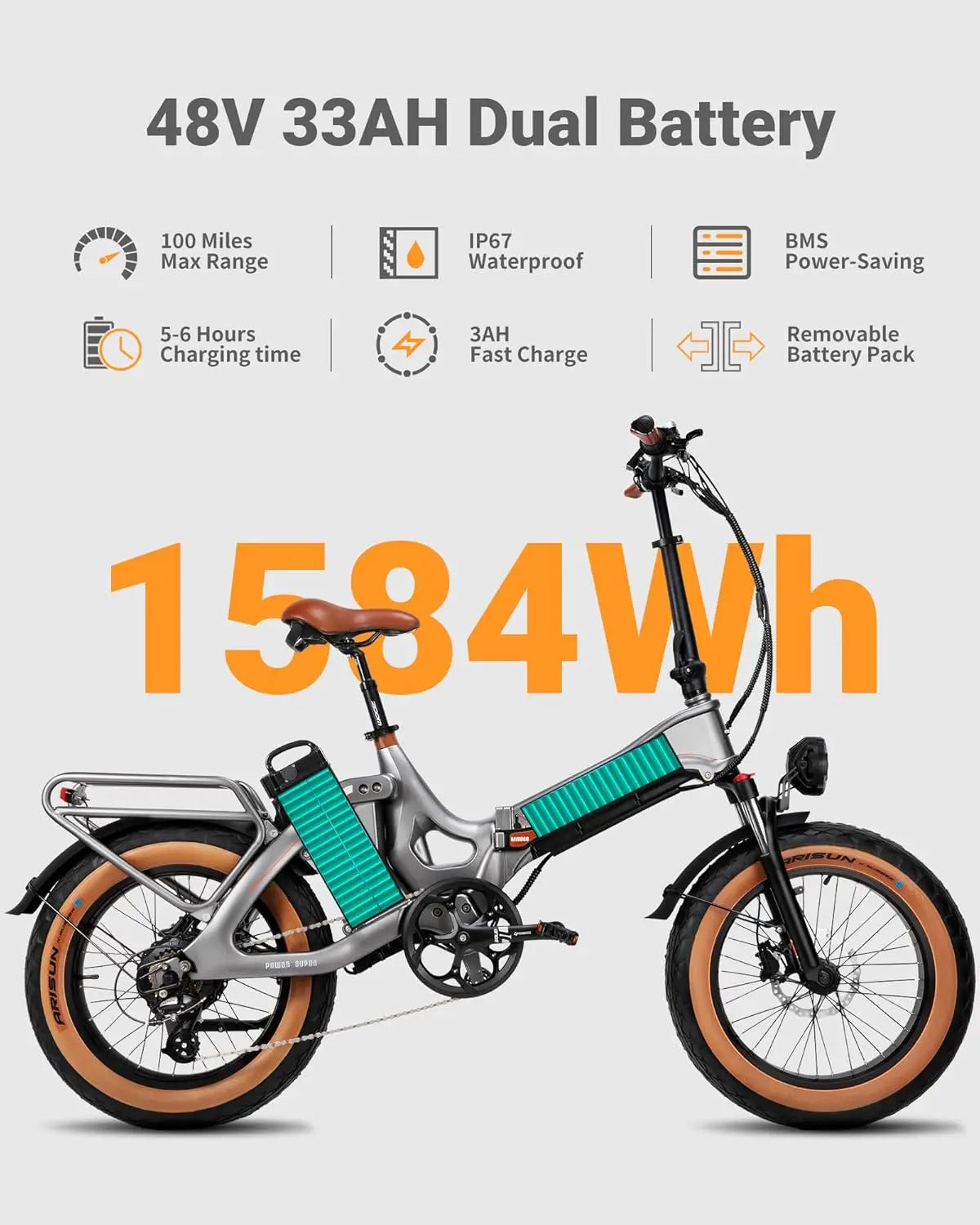 Luckeep X1Pro Folding Electric Bike for Adults 1400W Peak