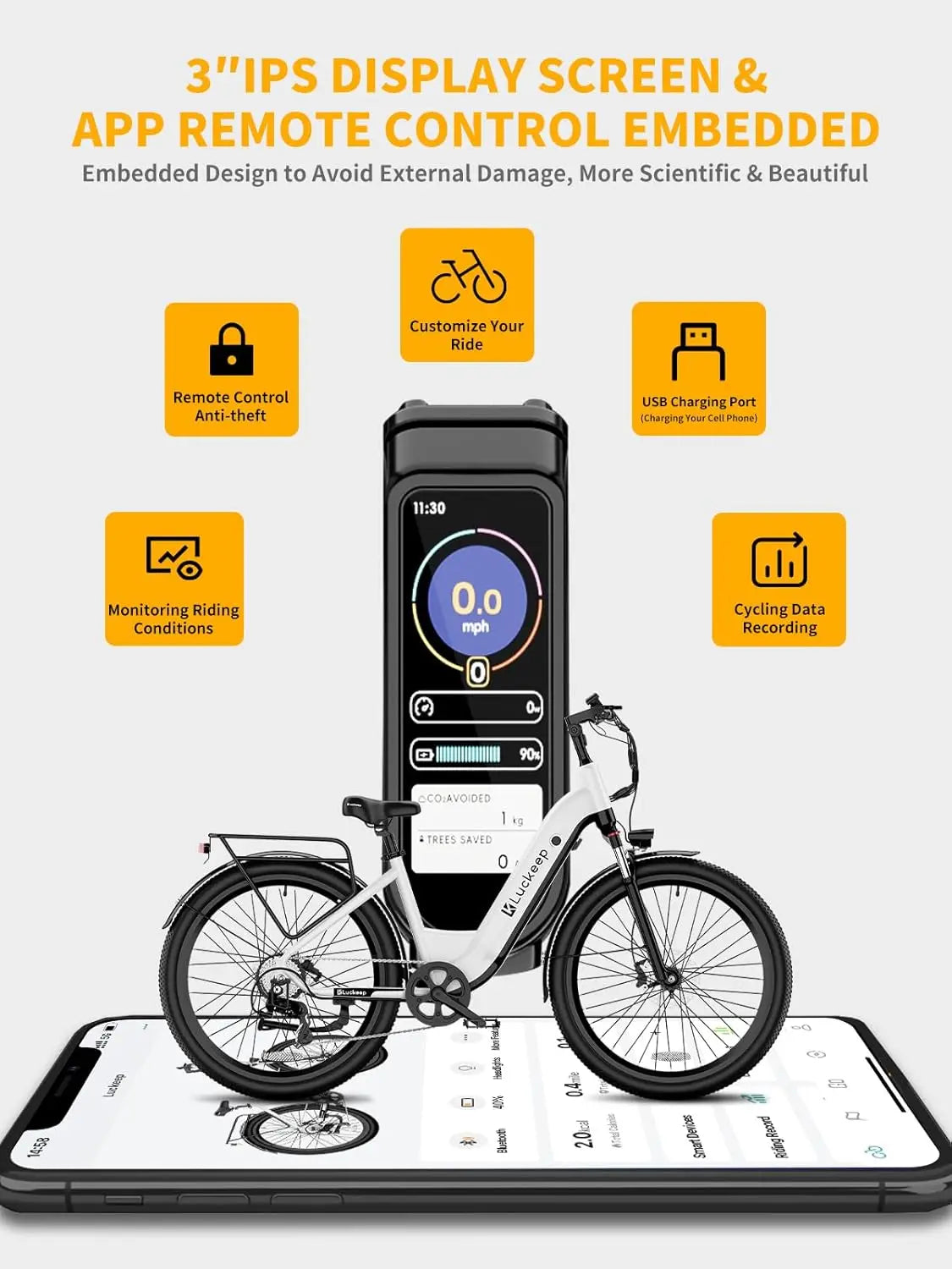 Side profile of Luckeep X2 Electric Bike for Adults