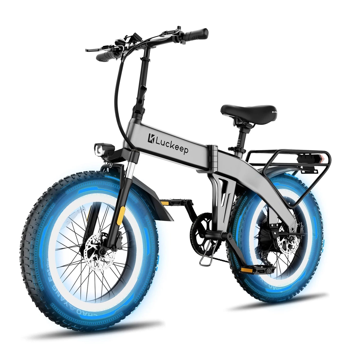 Charging port on gray Luckeep X1 Lite Folding Electric Bike