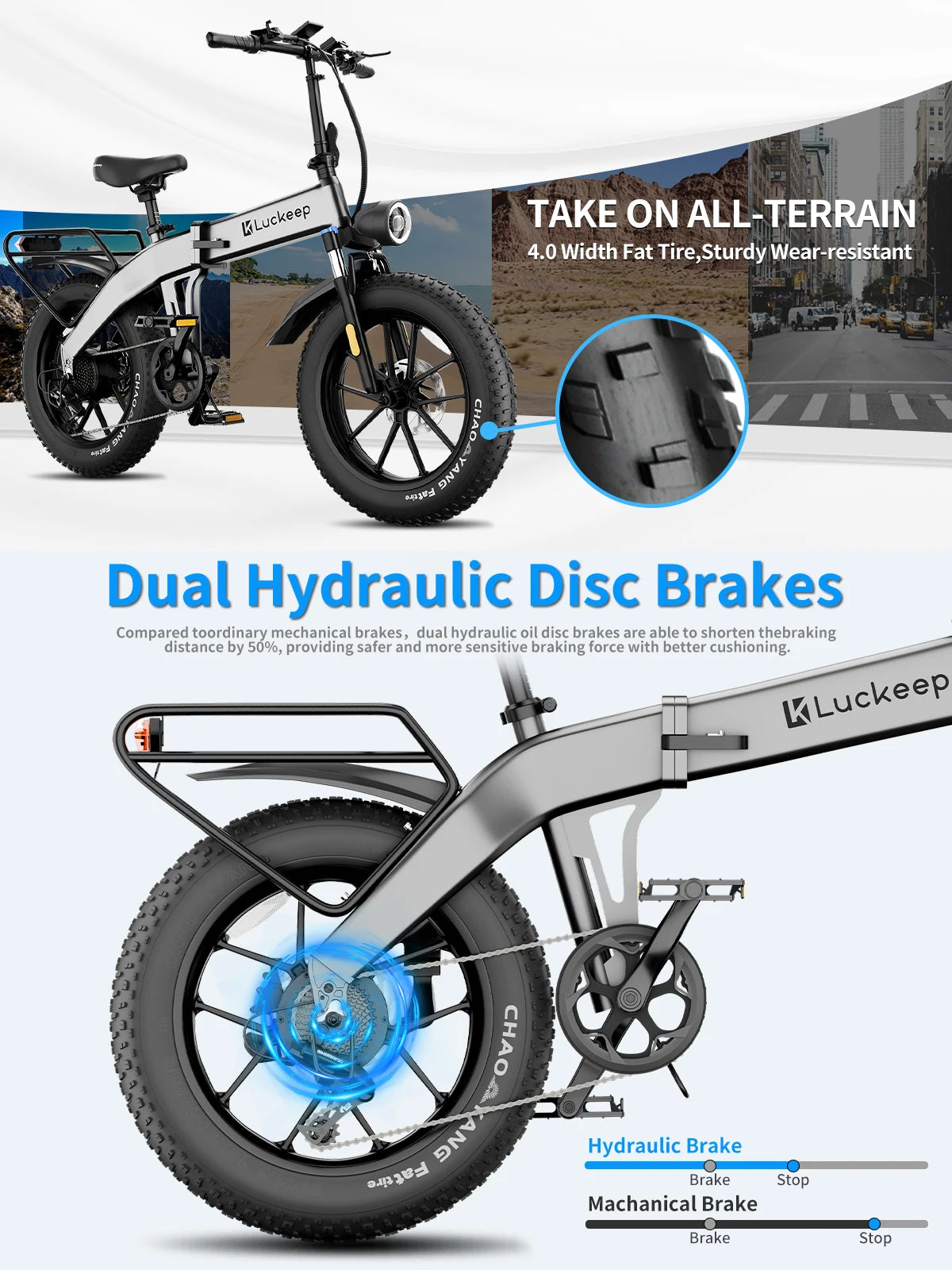 Riding Luckeep X1 Folding Electric Bike for Adults outdoors