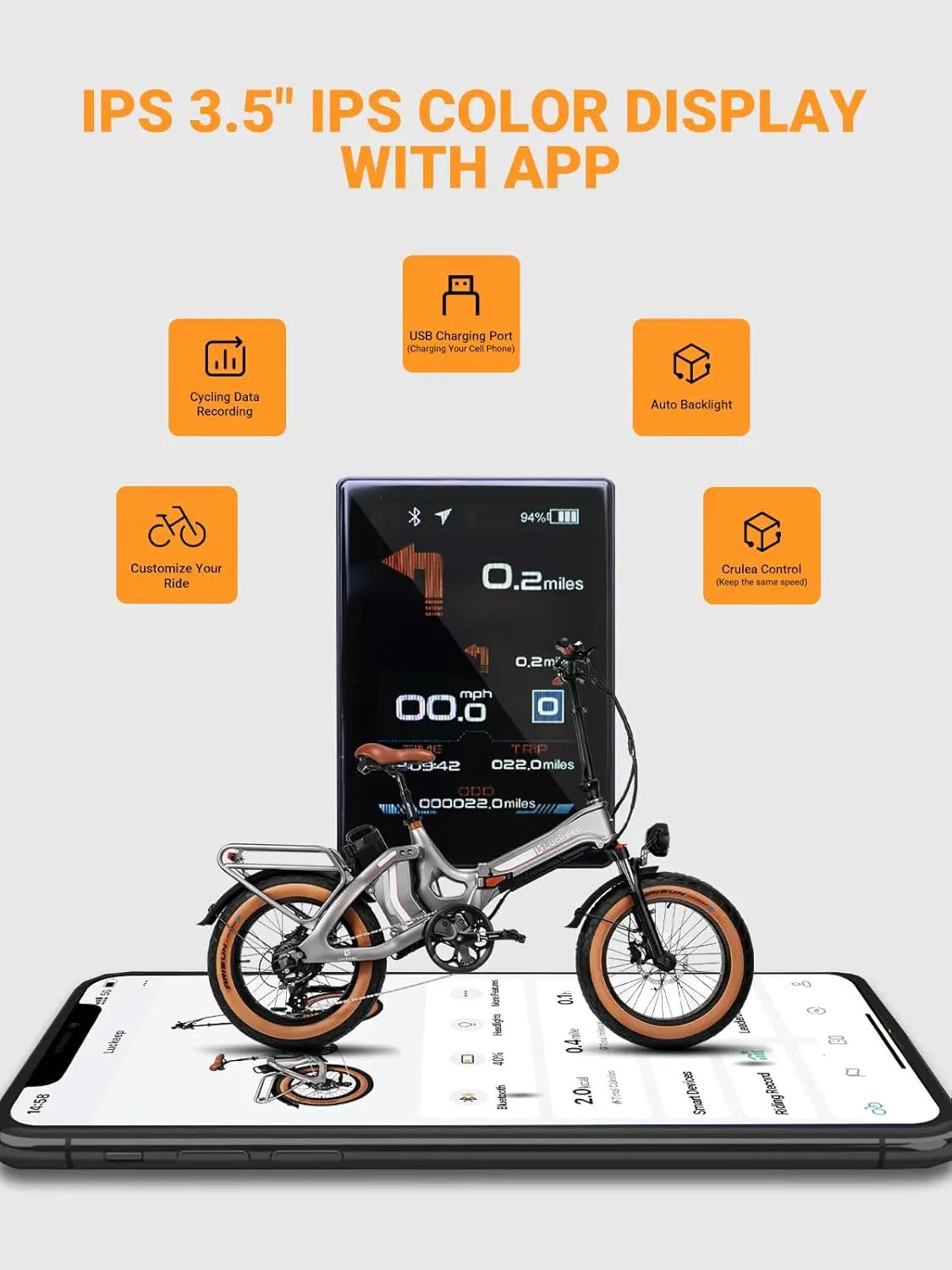 Luckeep X1Pro Folding Electric Bike for Adults 1400W Peak