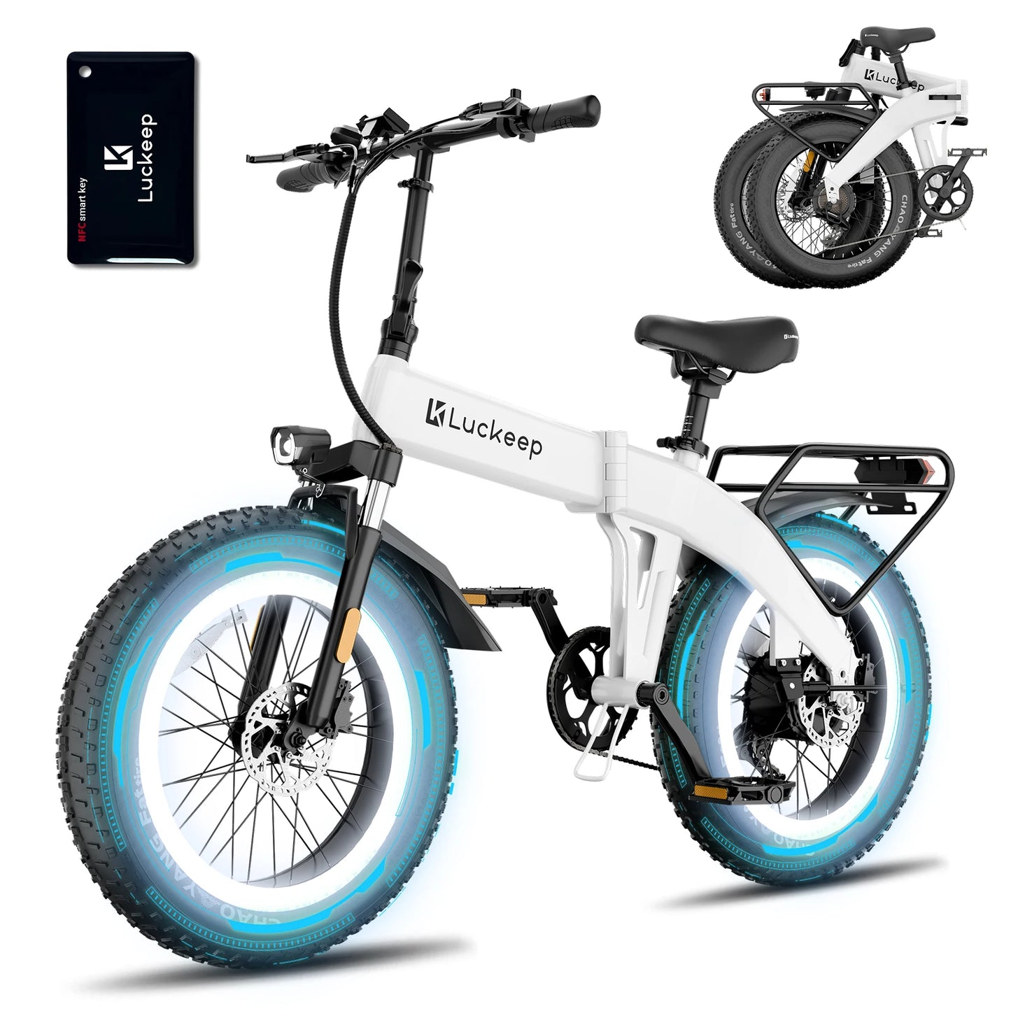 Luckep X1 Lite Folding Electric Bike for Adults 1500W Peak Black