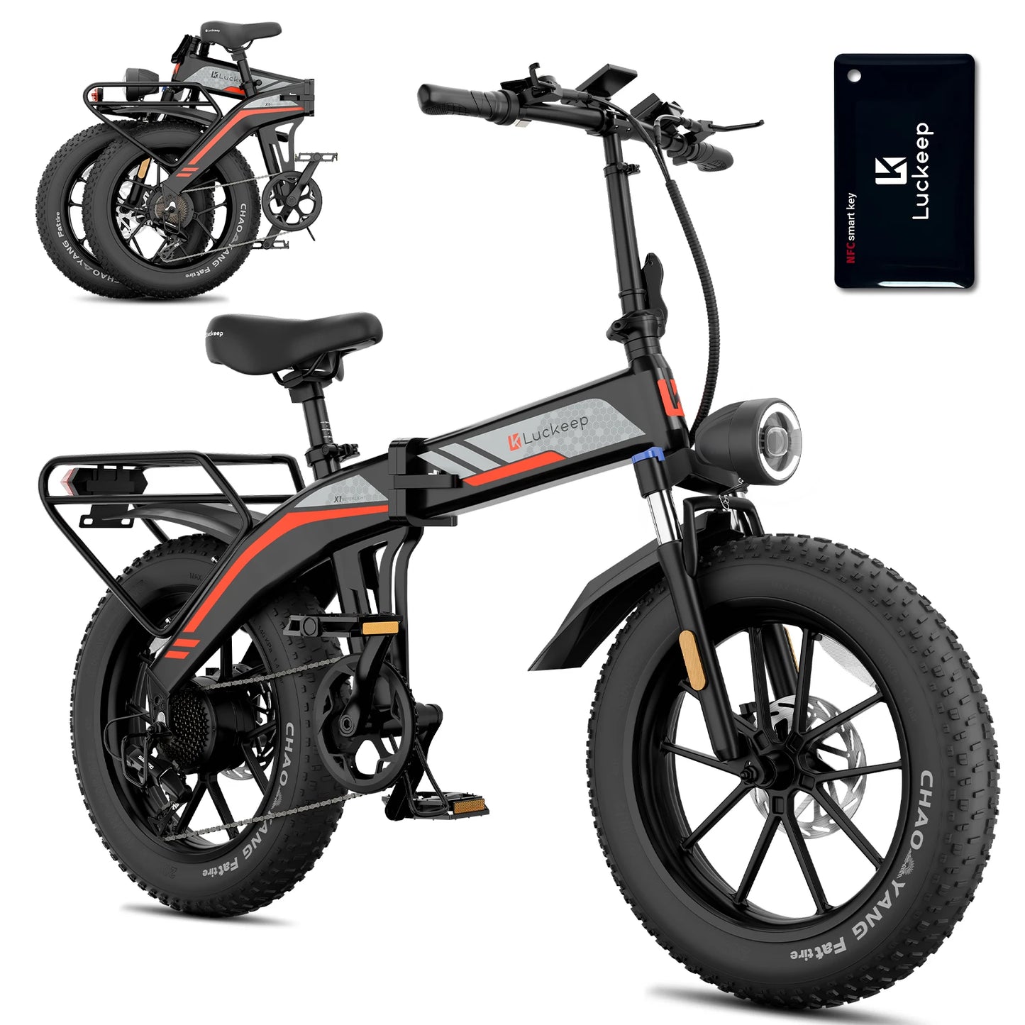Close-up of 1500W motor on Luckeep X1 Electric Bike for Adults