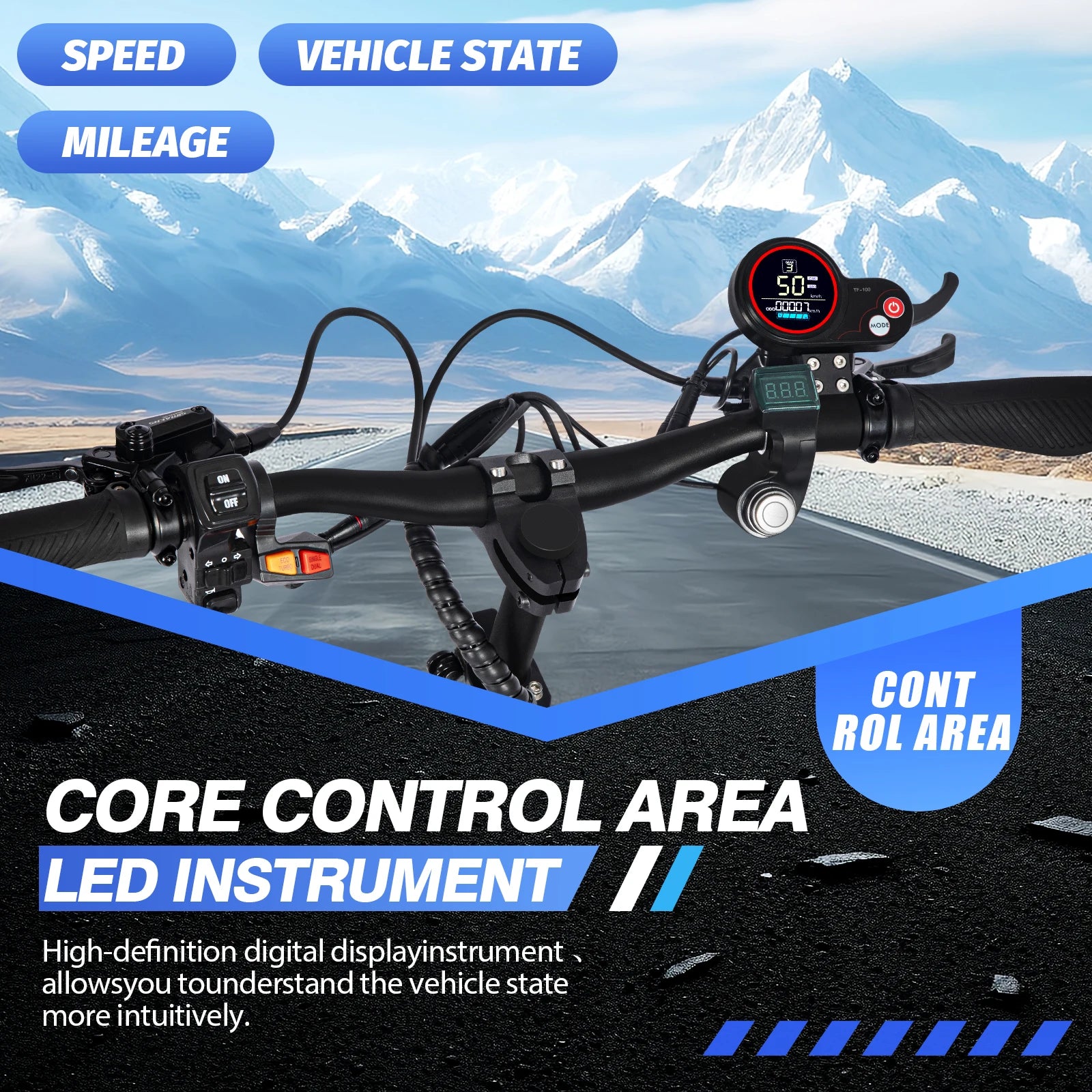 6000W High Power Adult Electric Scooter front view