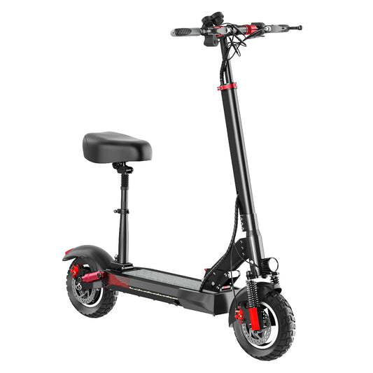 Charging port on foldable 800W 48V 10INCH electric scooter