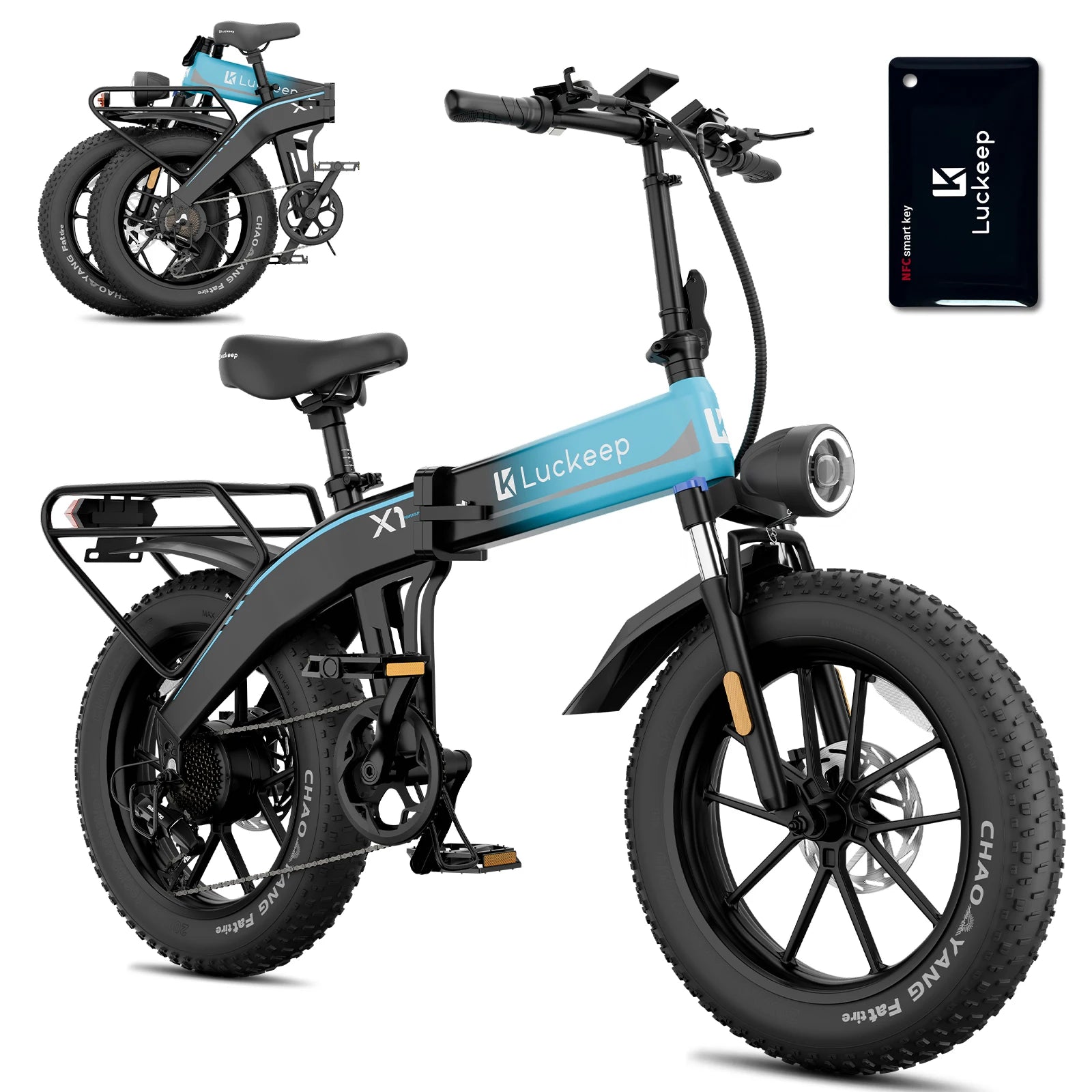 Luckeep X1 Folding Electric Bike for Adults front view