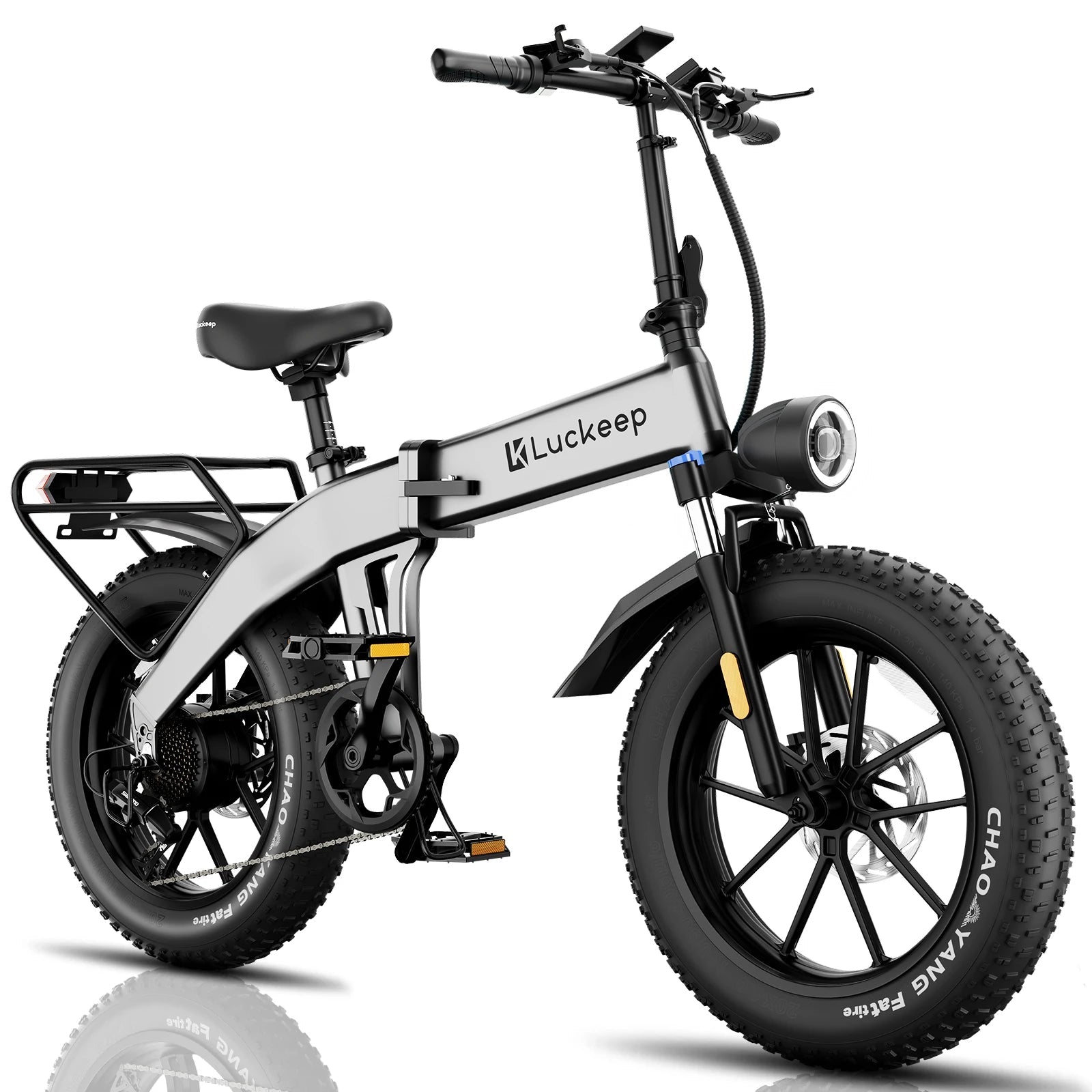 Rear view of Luckeep X1 Folding Electric Bike for Adults