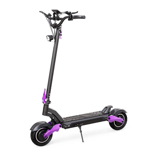 OKUELY New M9 Electric Scooter with powerful 1600W motor, featuring a sleek black frame and purple accents, ideal for adult urban commuting.